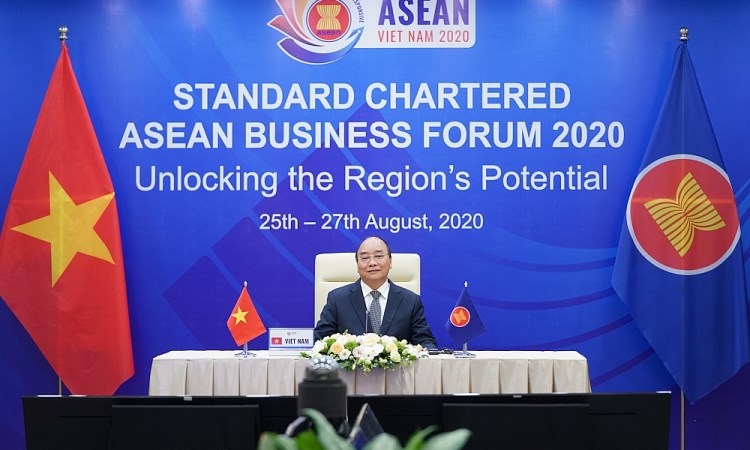 Thủ tướng Nguyễn Xuân Phúc khai mạc Diễn đàn Kinh doanh ASEAN 2020