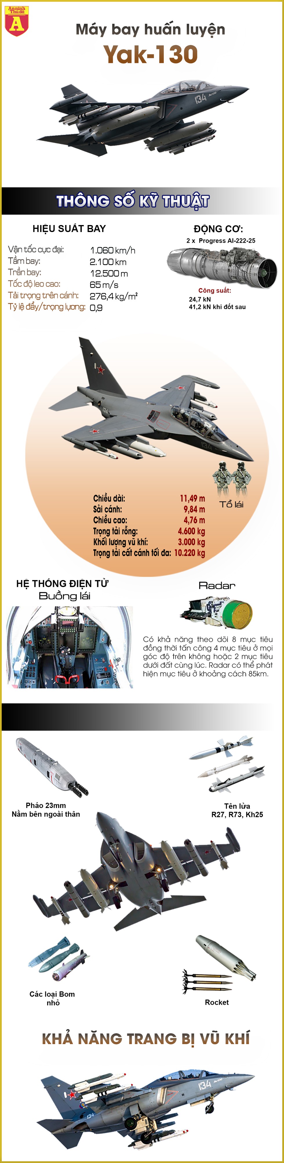 [Infographics] Có Yak-130, Việt Nam sở hữu dòng máy bay huấn luyện hàng đầu thế giới - Ảnh 1