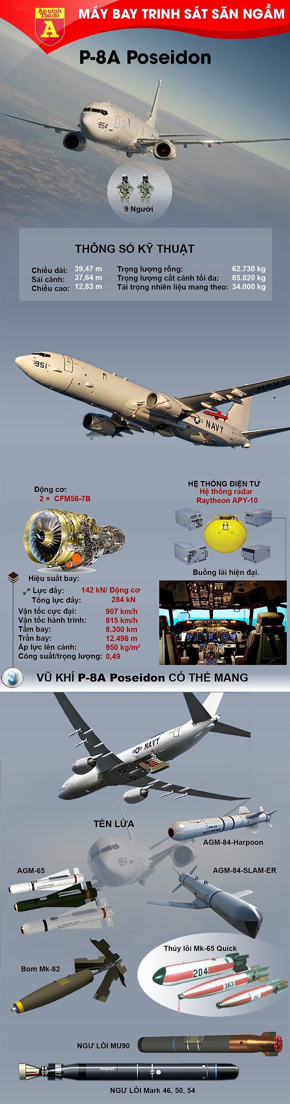 [Infographics] Không bắn hạ "thần biển" P-8A Poseidon Mỹ, pha né đòn đầy khôn ngoan của Iran - Ảnh 1