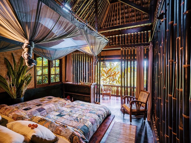 Ph&ograve;ng ngủ trong Bali EcoStay - Indonesia. Ảnh: Internet