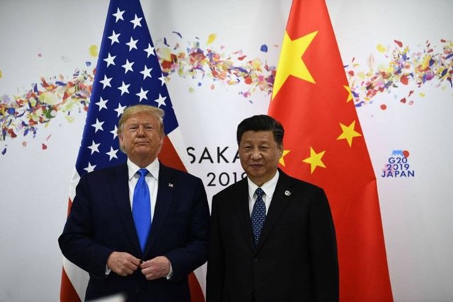 &Ocirc;ng Trump gặp &ocirc;ng Tập tại thượng đỉnh G-20 ở Osaka, Nhật Bản. Ảnh: AFP