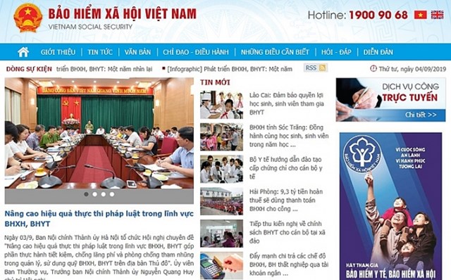 Cổng th&ocirc;ng tin BHXH Việt Nam