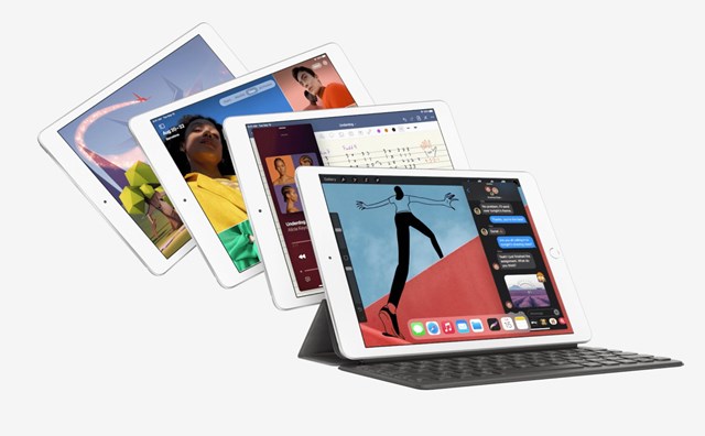 iPad thế hệ thứ 8 tương th&iacute;ch với b&agrave;n ph&iacute;m Smart Keyboard, b&agrave;n ph&iacute;m Logitech v&agrave; b&uacute;t cảm ứng Apple Pencil đời đầu