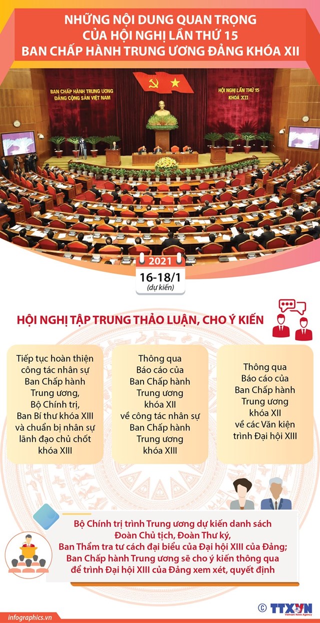 [Infographics] Những nội dung quan trọng của Hội nghị lần thứ 15 ban chấp hành Trung ương Đảng - Ảnh 1