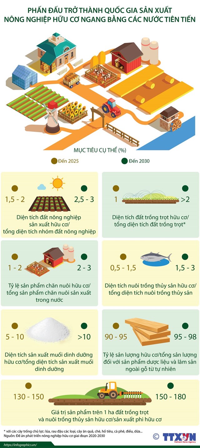 [Infographics] Phát triển nền nông nghiệp hữu cơ bền vững - Ảnh 1