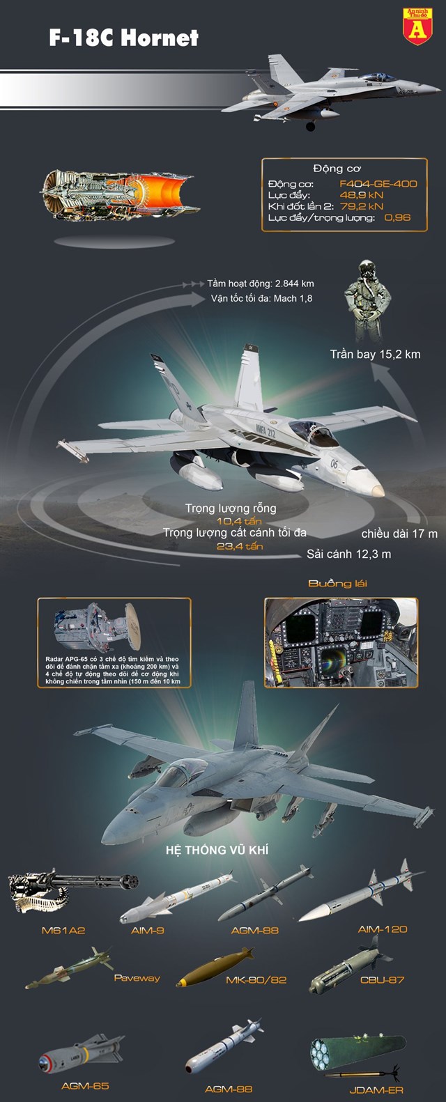 [Infographics] "Ong bắp cày" F-18 cuối cùng của Mỹ giã từ bầu trời, kết thúc khúc anh hùng ca - Ảnh 1
