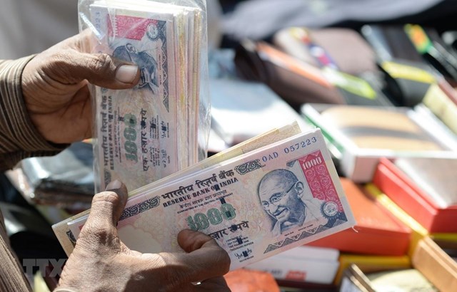 Đồng rupee của Ấn Độ. (Ảnh: AFP/TTXVN)