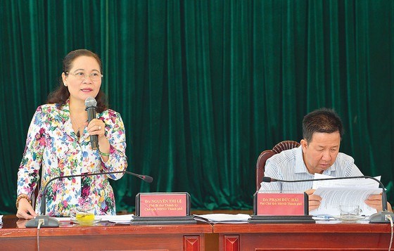Chủ tịch HĐND TPHCM Nguyễn Thị Lệ phát biểu kết luận trong buổi giám sát tiến độ, hiệu quả triển khai các dự án giao thông trọng điểm.