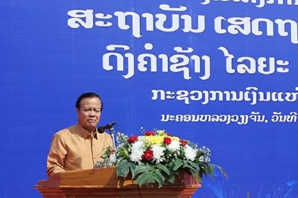 Phó Thủ tướng kiêm Bộ trưởng Bộ Tài chính Lào Somdee Duangdee cảm ơn sự giúp đỡ của Chính phủ, nhân dân và Bộ Tài chính Việt Nam dành cho đất nước Lào. Nguồn: TBTCVN.