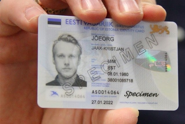 Thẻ căn cước điện tử của Estonia. Ảnh: EGA