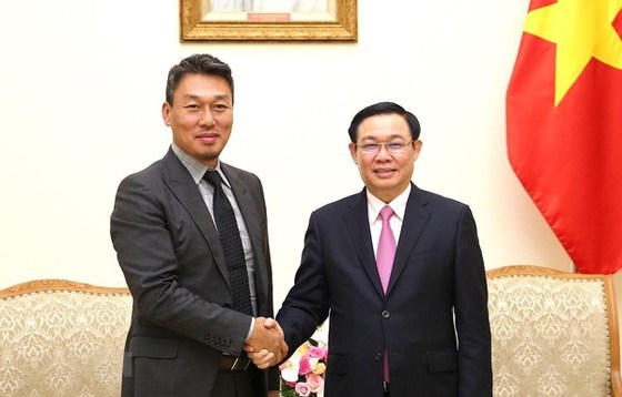 Phó Thủ tướng Vương Đình Huệ tiếp ông Park Byounggun, Giám đốc Công ty Công nghệ Alliex (Hàn Quốc).