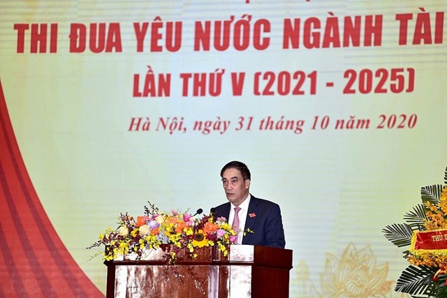 Thay mặt Ban Cán sự Đảng Bộ Tài chính, Thứ trưởng Bộ Tài chính Trần Xuân Hà đã phát động phong trào thi đua phấn đấu thực hiện thắng lợi nhiệm vụ tài chính - ngân sách 2021-2025.