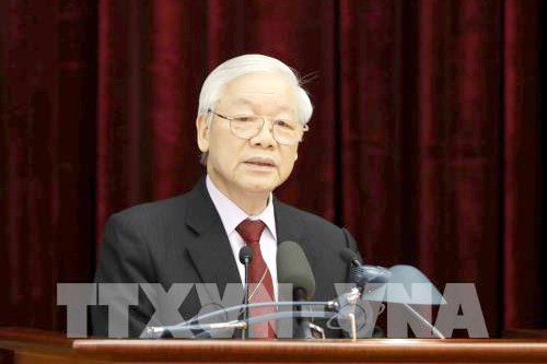 Tổng Bí thư, Chủ tịch nước Nguyễn Phú Trọng chủ trì Hội nghị. 
