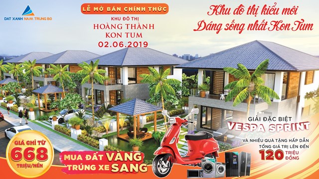 Mở bán chính thức khu đô thị Hoàng Thành Kon Tum: Tưng bừng quà tặng - Ảnh 1