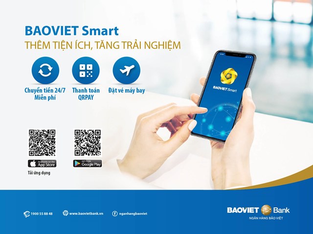 Ứng dụng BAOVIET Smart của BAOVIET Bank li&ecirc;n tục được cập nhật t&iacute;nh năng mới, th&ocirc;ng minh, hiện đại.