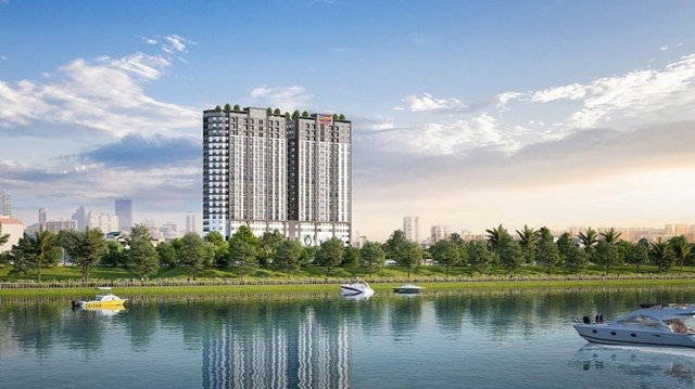 Khoảng 60% căn hộ có “tầm nhìn hướng thủy” ra sông Hồng vô cùng tuyệt đẹp.