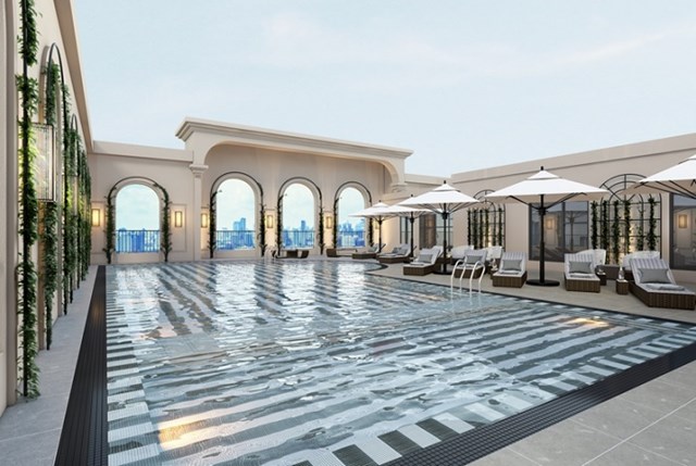 King Palace sở hữu bể bơi ngoài trời cao nhất quận Thanh Xuân.
