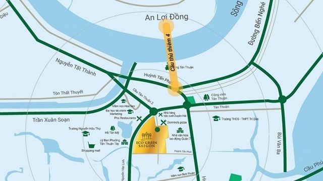 Eco Green Sài Gòn tọa lạc tại vị trí đắc địa khu Nam Sài Gòn.