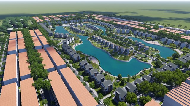 Villa New City Phố Nối được thiết kế 100% view hồ cảnh quan thơ mộng