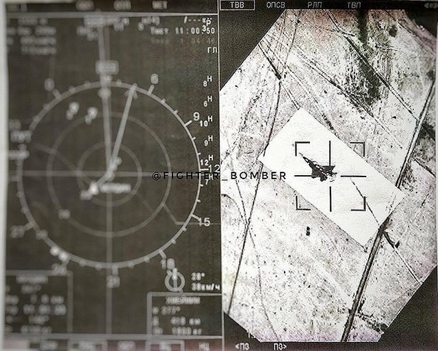 Theo bức ảnh m&agrave; truyền th&ocirc;ng Nga đăng tải, ti&ecirc;m k&iacute;ch F/A-18 của Kh&ocirc;ng qu&acirc;n Hải qu&acirc;n Mỹ đ&atilde; bị hệ thống ngắm bắn của chiến đấu cơ Su-35 Nga "t&oacute;m sống".