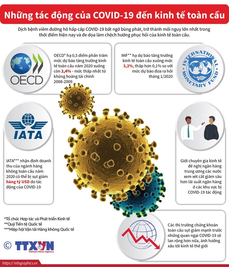 [Infographics] Những tác động của COVID-19 đến kinh tế toàn cầu - Ảnh 1