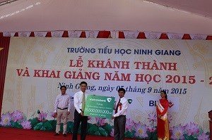Vietcombank tài trợ 15 tỷ đồng xây trường học tại Ninh Bình - Ảnh 1