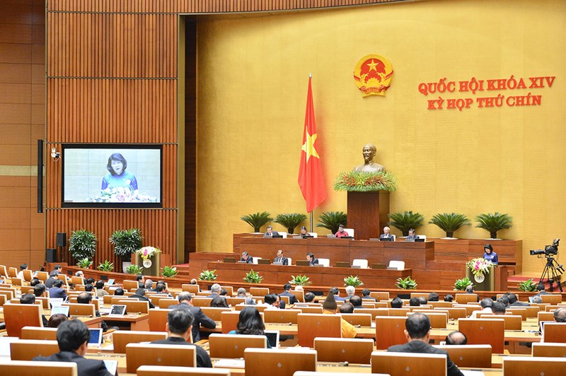 Quang cảnh phiên họp Kỳ họp thứ 9, Quốc hội .