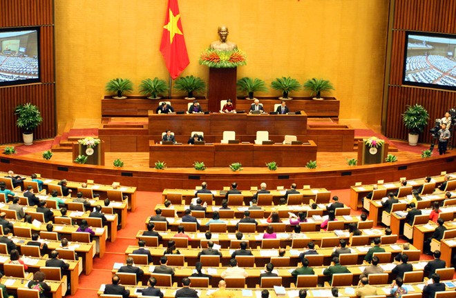 Quang cảnh phiên khai mạc Kỳ họp thứ 6 Quốc hội Khóa XIV.