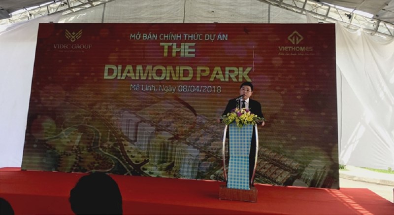 Đại diện Công ty Cổ Phần Tập đoàn Videc phát biểu tại buổi lễ.