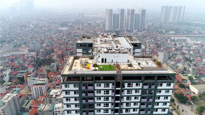 Quang cảnh khu Sky Garden của dự án Riverside Garden