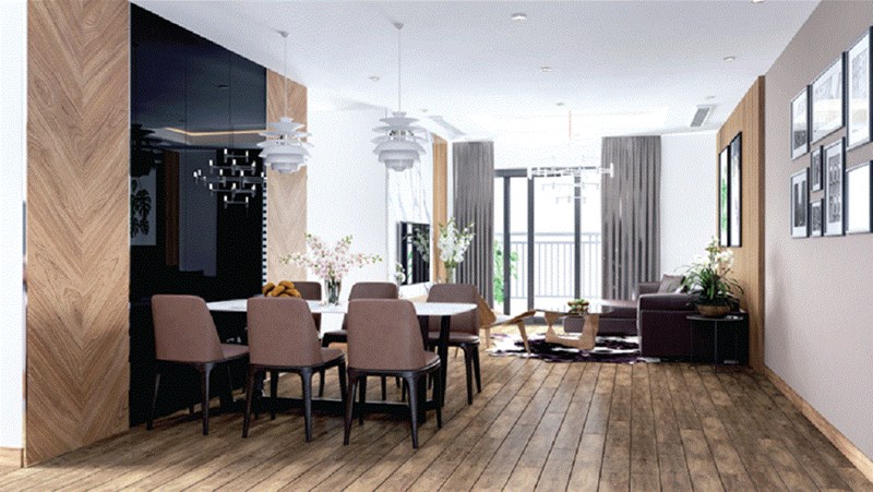 Phối cảnh nội thất căn hộ của dự án The Sun Mễ Trì