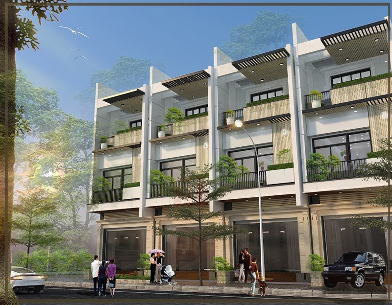 Phối cảnh nhà phố thương mại dự án Diamond Home - phân khu Diamond Hills