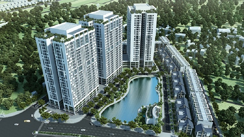 Hateco Apollo với điểm nhấn hồ điều hòa nội khu rộng 3.000m2