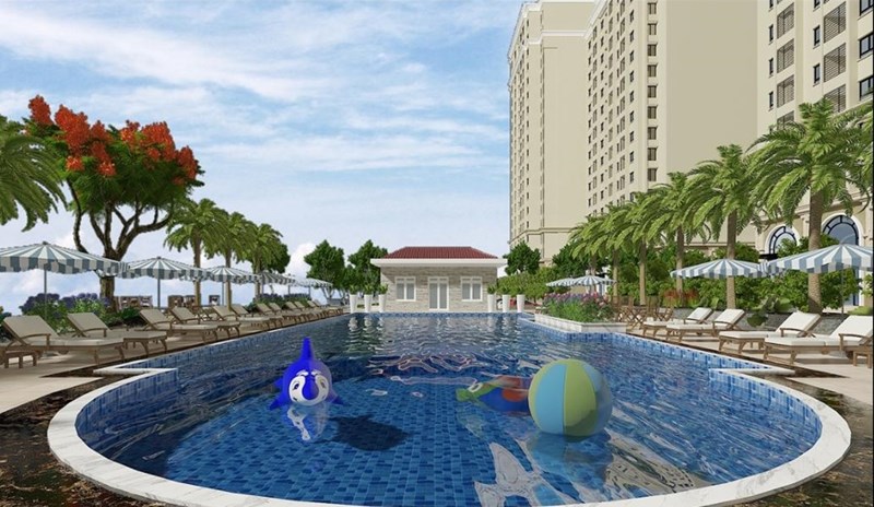 Cư dân thỏa sức bơi lội, vui chơi, tập thể dục rèn luyện sức khỏe ngay trong nội khu dự án.