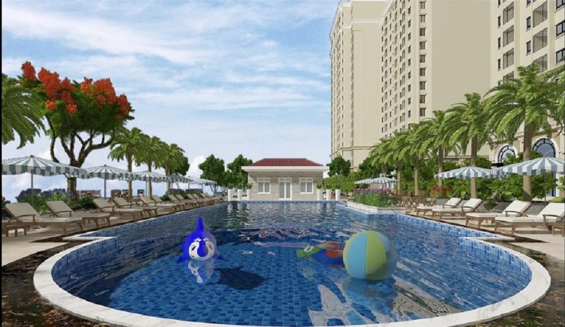 Cư dân thỏa sức bơi lội, vui chơi, tập thể dục rèn luyện sức khỏe ngay trong nội khu dự án.
