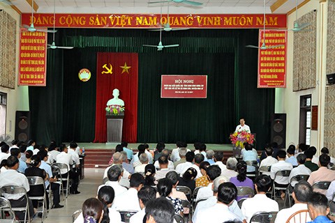 Toàn cảnh buổi tiếp xúc cử tri. Ảnh: Đức Minh