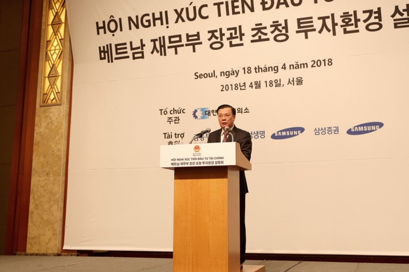 Bộ trưởng Bộ Tài chính Đinh Tiến Dũng phát biểu tại Hội nghị. Nguồn: MOF