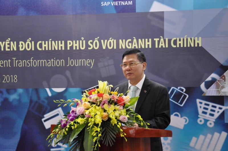 ông Đặng Đức Mai - Cục trưởng Cục Tin học và Thống kê tài chính phát biểu khai mạc Hội thảo.