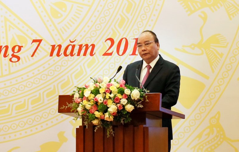 Thủ tướng Nguyễn Xuân Phúc phát biểu tại Hội nghị.