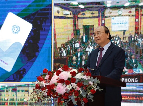 Thủ tướng Ch&iacute;nh phủ Nguyễn Xu&acirc;n Ph&uacute;c ph&aacute;t biểu chỉ đạo tại buổi lễ.