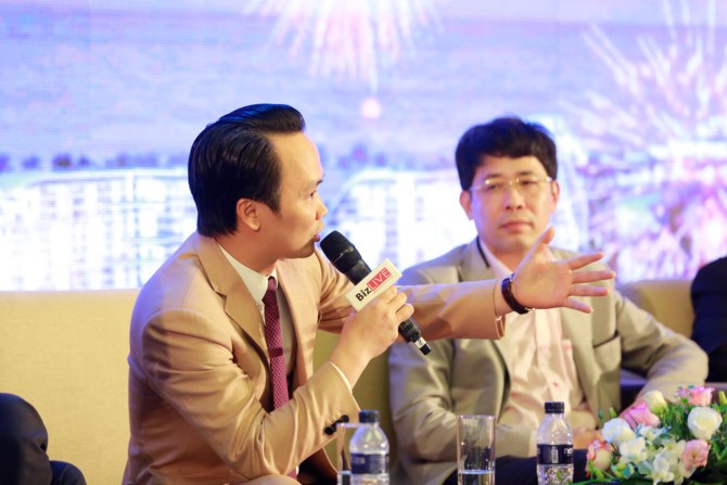 Ông Trịnh Văn Quyết - Chủ tịch Tập đoàn FLC phát biểu tại Hội thảo.