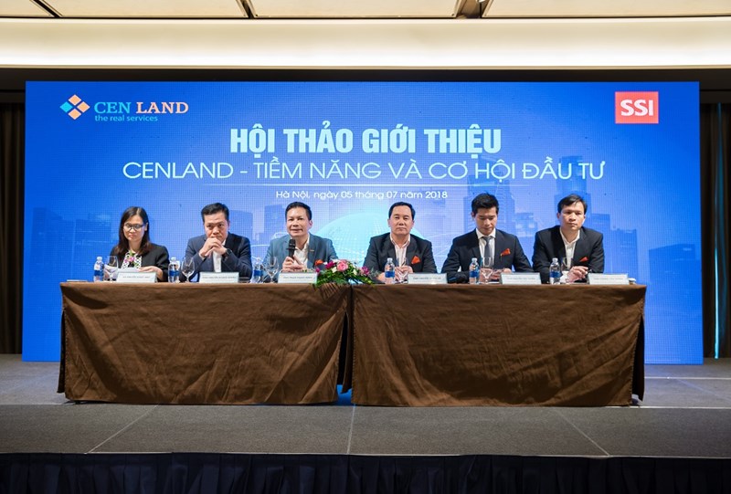 Ban Lãnh đạo CENLAND trả lời câu hỏi của nhà đầu tư tại Hội thảo.