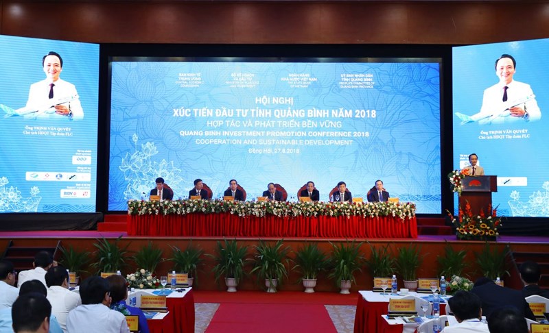 Ông Trịnh Văn Quyết - Chủ tịch HĐQT Tập đoàn FLC đánh giá cao môi trường đầu tư tại tỉnh Quảng Bình.