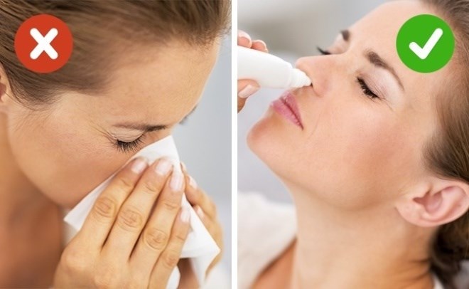 Một chiếc mũi nghẹt sẽ tạo áp suất cao hơn cho tai của bạn và có thể dẫn tới chấn thương. Dĩ nhiên, không ai yêu cầu bạn ở nhà chỉ vì bị cảm cúm, nghẹt mũi, nhưng trong trường hợp bạn vẫn di chuyển bằng máy bay, hãy mang theo thuốc nhỏ mũi để dùng trước khi máy bay cất và hạ cánh. Ngoài ra, bệnh viêm xoang và viêm xương hàm trên rất nguy hiểm khi đi máy bay. Nếu không thể hủy chuyến bay, bạn hãy đến bác sĩ để có lời khuyên cụ thể hơn.