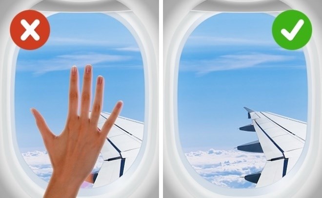 Máy bay là nơi trú ẩn của rất nhiều loại vi khuẩn. Các hành khách đi trước có thể để lại nhiều thứ bẩn trong túi sau ghế, hoặc trên bàn ăn. Không phải sau chuyến bay nào, máy bay cũng được vệ sinh vì thế vi khuẩn có thể