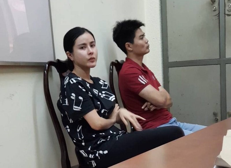 Hot girl Trần Thị Hồng Trinh và Lê Hữu Long, 2 đối tượng trong hệ thống đánh bạc hàng ngàn tỷ đồng.