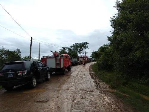 Đường vào hiện trường vụ tai nạn máy bay. Ảnh: Nguyễn Hải