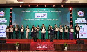MB Ageas Life năm thứ 3 liên tiếp lọt Top 10 Công ty Bảo hiểm Nhân thọ Uy tín Việt Nam