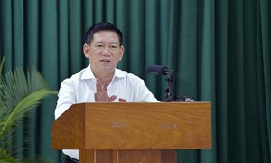 Bộ trưởng Hồ Đức Phớc tiếp xúc cử tri tại huyện Tây Sơn, Bình Định