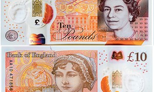 Nước Anh phát hành tiền 10 bảng mới